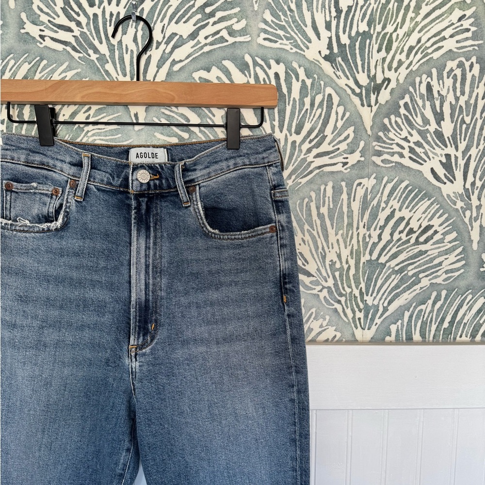 NWOT Agolde Pinch Waist Ultra High Rise Skinny Torrent Blue Jeans in Wonen’s 28 - Picture 2 of 4